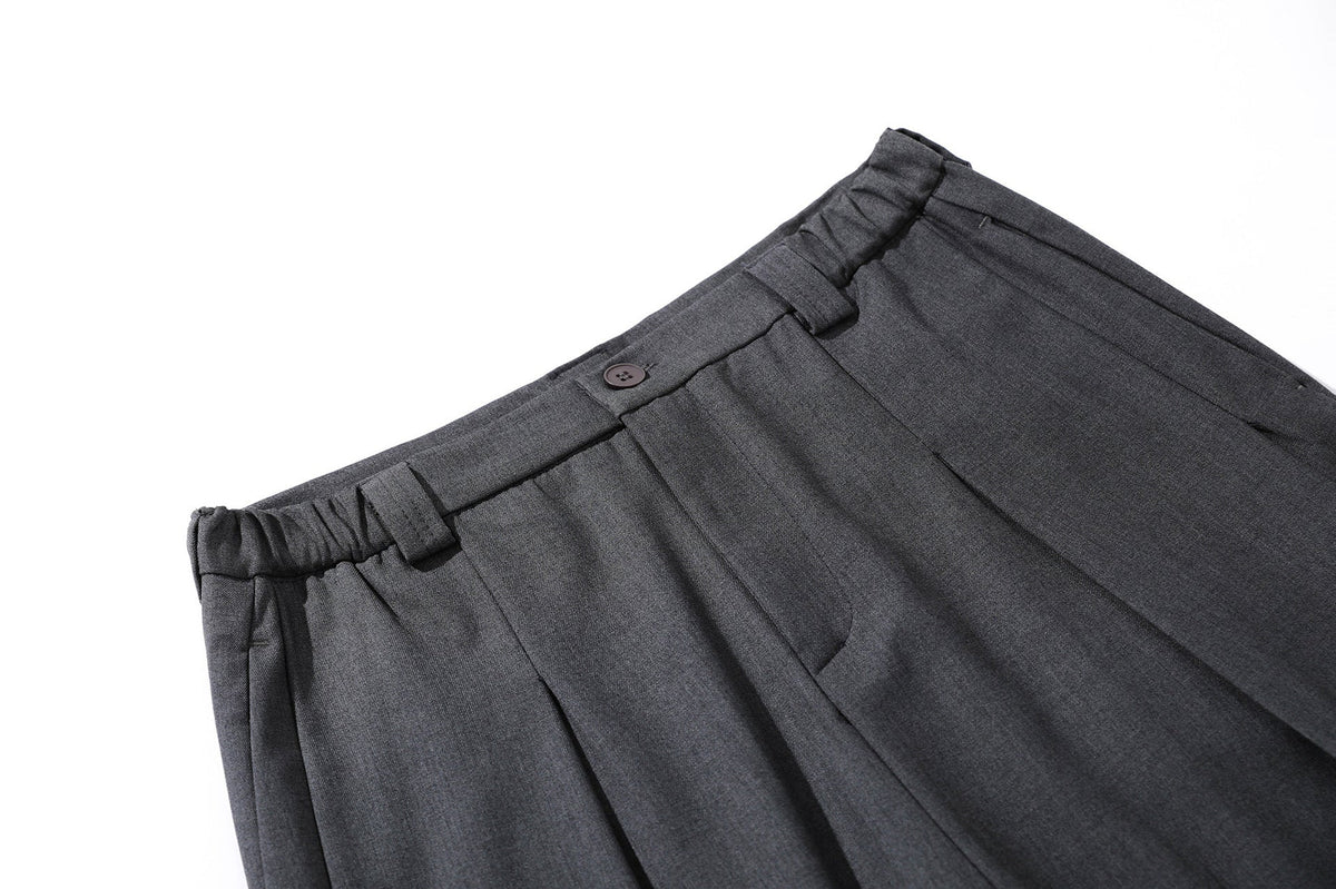 Drape Pleats Cropped Jort