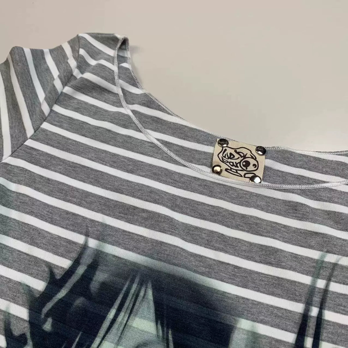 Gothic Stripe Slim Long Sleeve T-Shirt