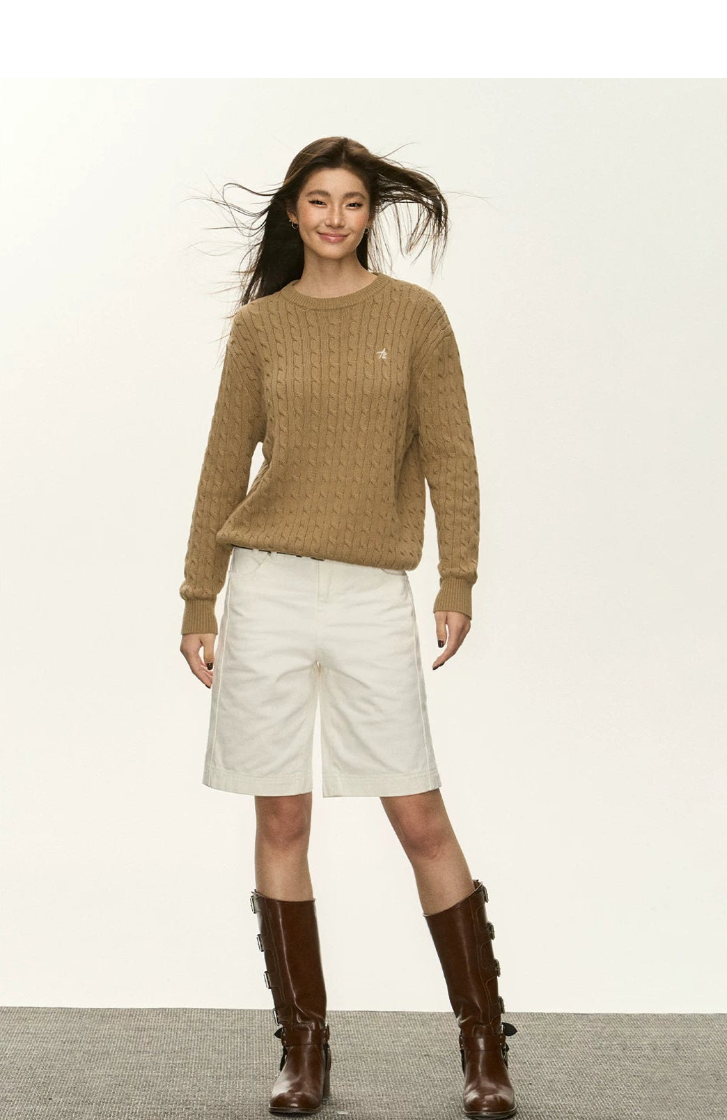 Oversize Round Neck Knit Sweater