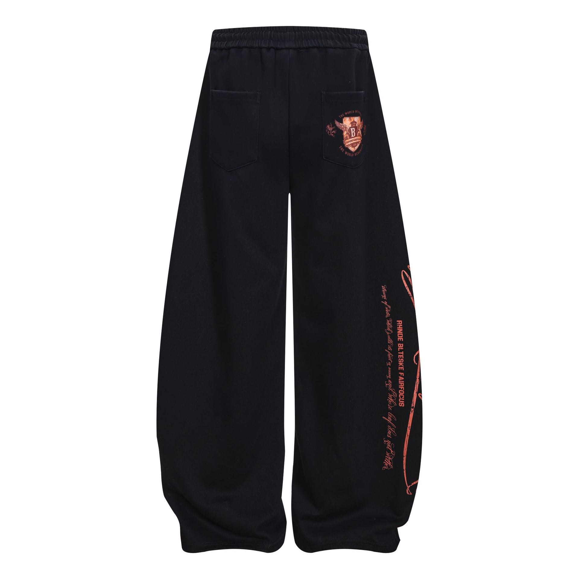 Print Barrel Leg Sweatpants