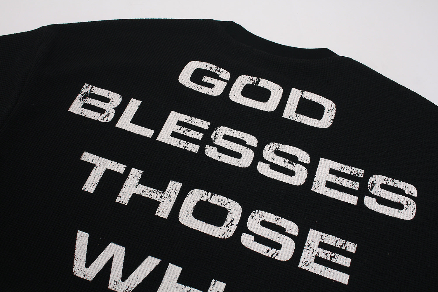 Cross Letter Print Long Sleeve T-Shirt