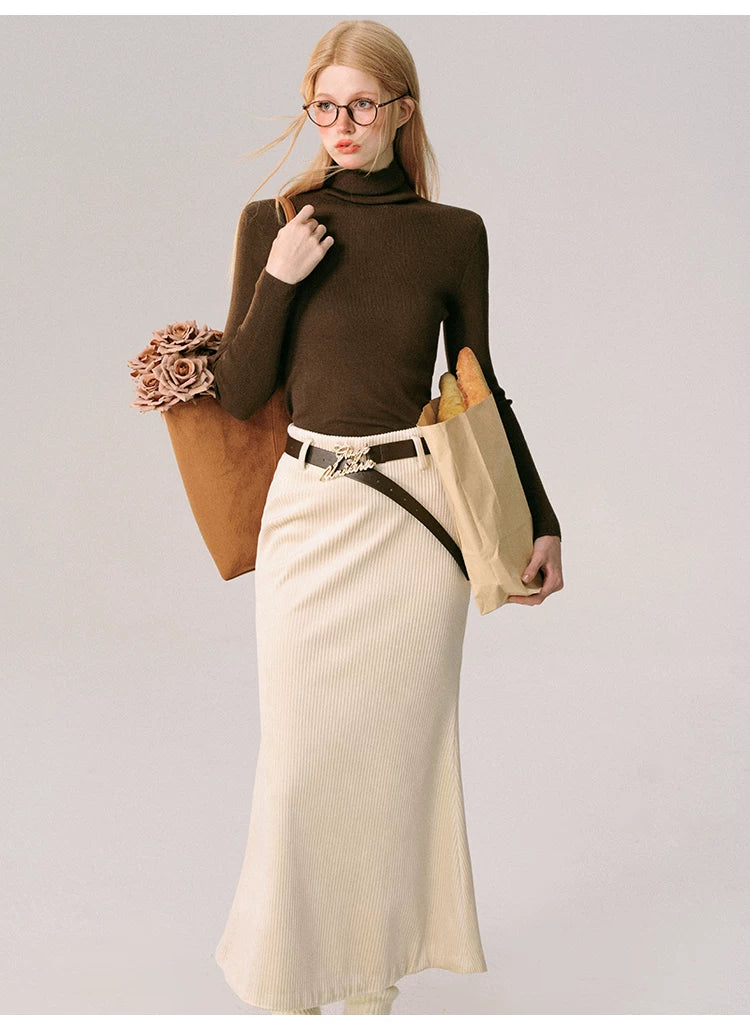 Velvet Collar Jacket & Long Skirt & Pleats Short Skirt Setup