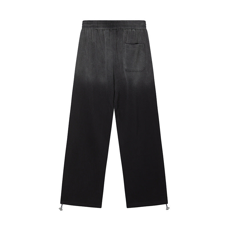 Gradient Drawstring Wide Leg Sweatpants