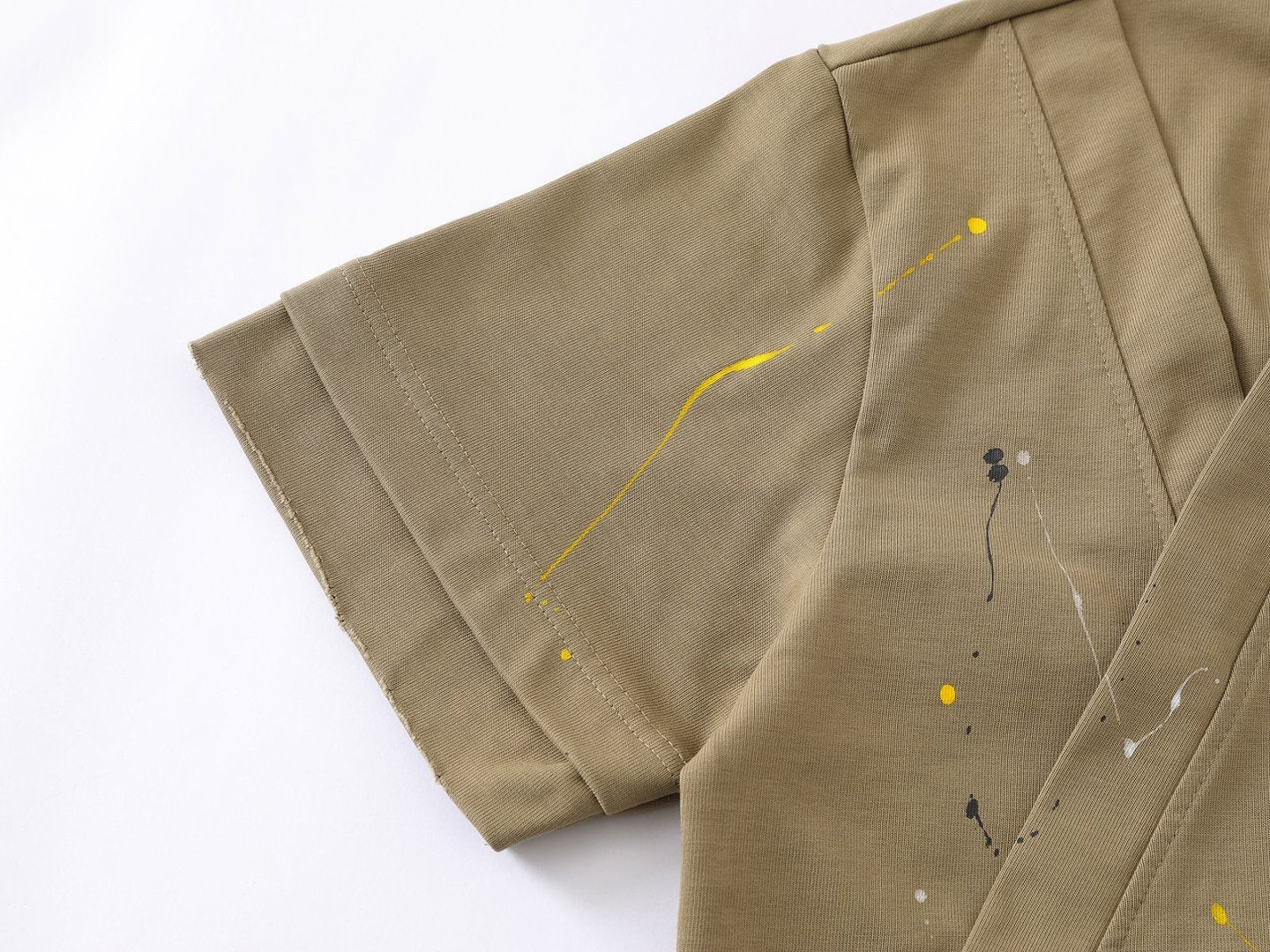 Washed Damage Paint Splatter Short Sleeve T-Shirt