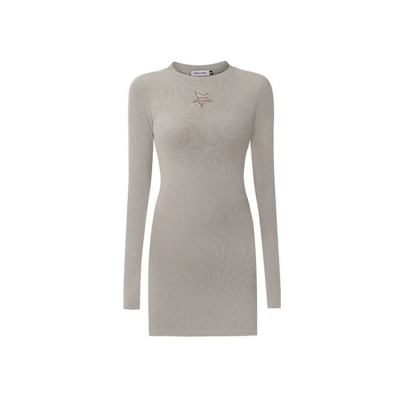 Round Neck Slim Fit Knit Dress