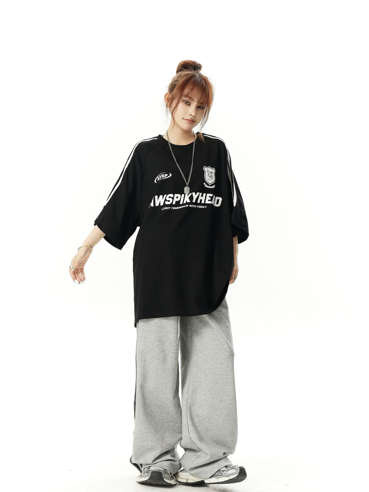Oversize Stripe Short Sleeve T-Shirt