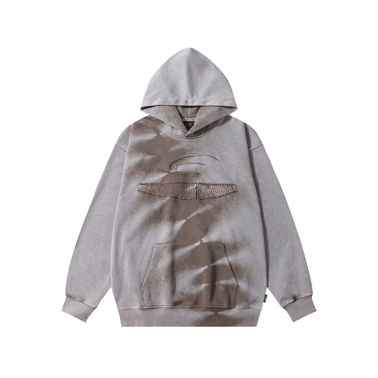 Letter Embroidery Tie Dye Hoodie