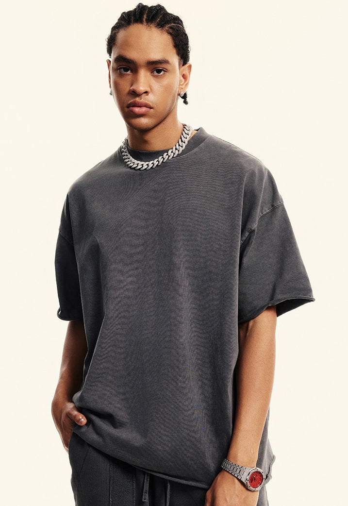Washed Heavyweight Short Sleeve T-Shirt & Short Sweatpants Setup