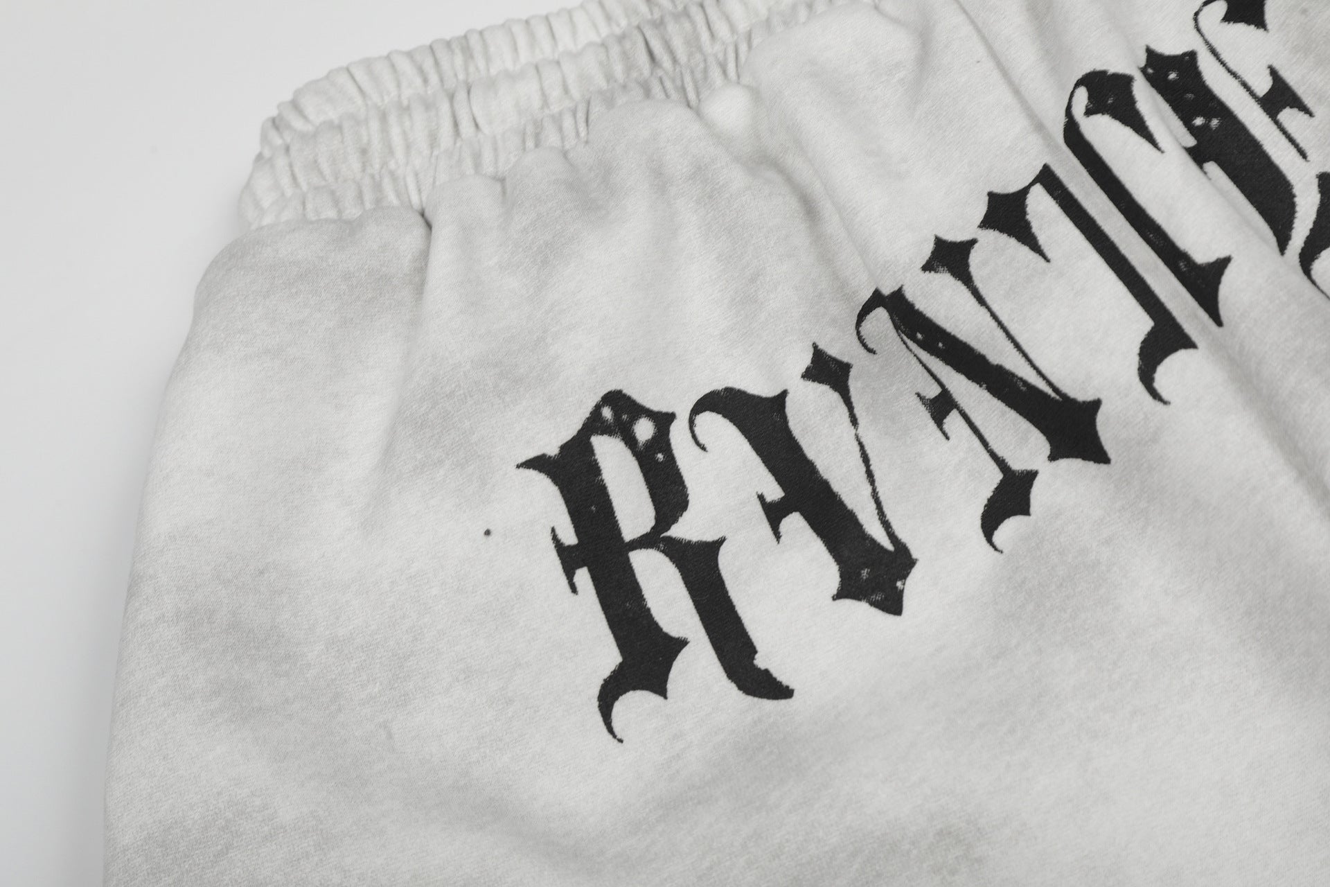 Cloud Washed Cross Embroidery Wide Leg Sweaet Pants