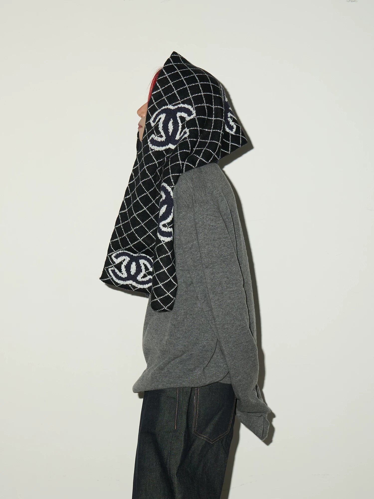 Bottle Neck Oversize Knit Sweater