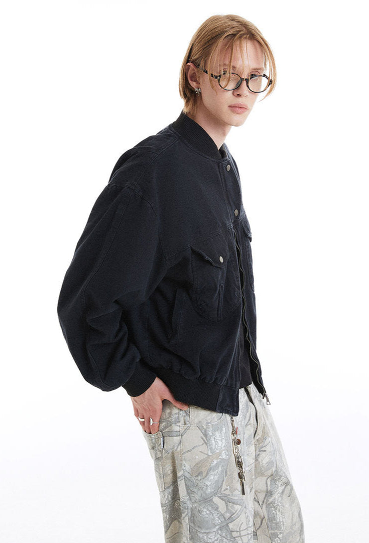 Unisex Twill Cargo Vintage Jacket