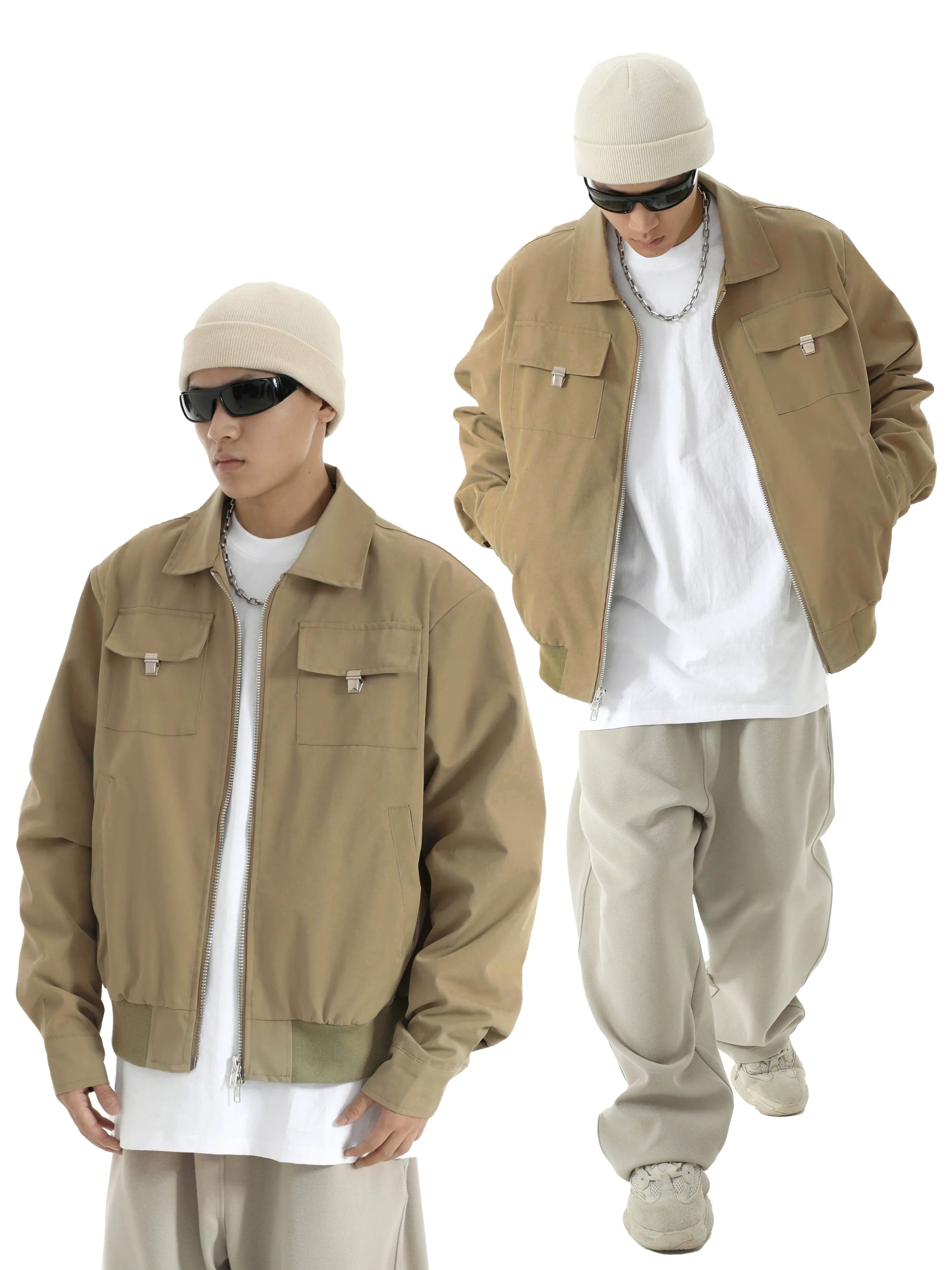 Zipper Casual Short Jacket
