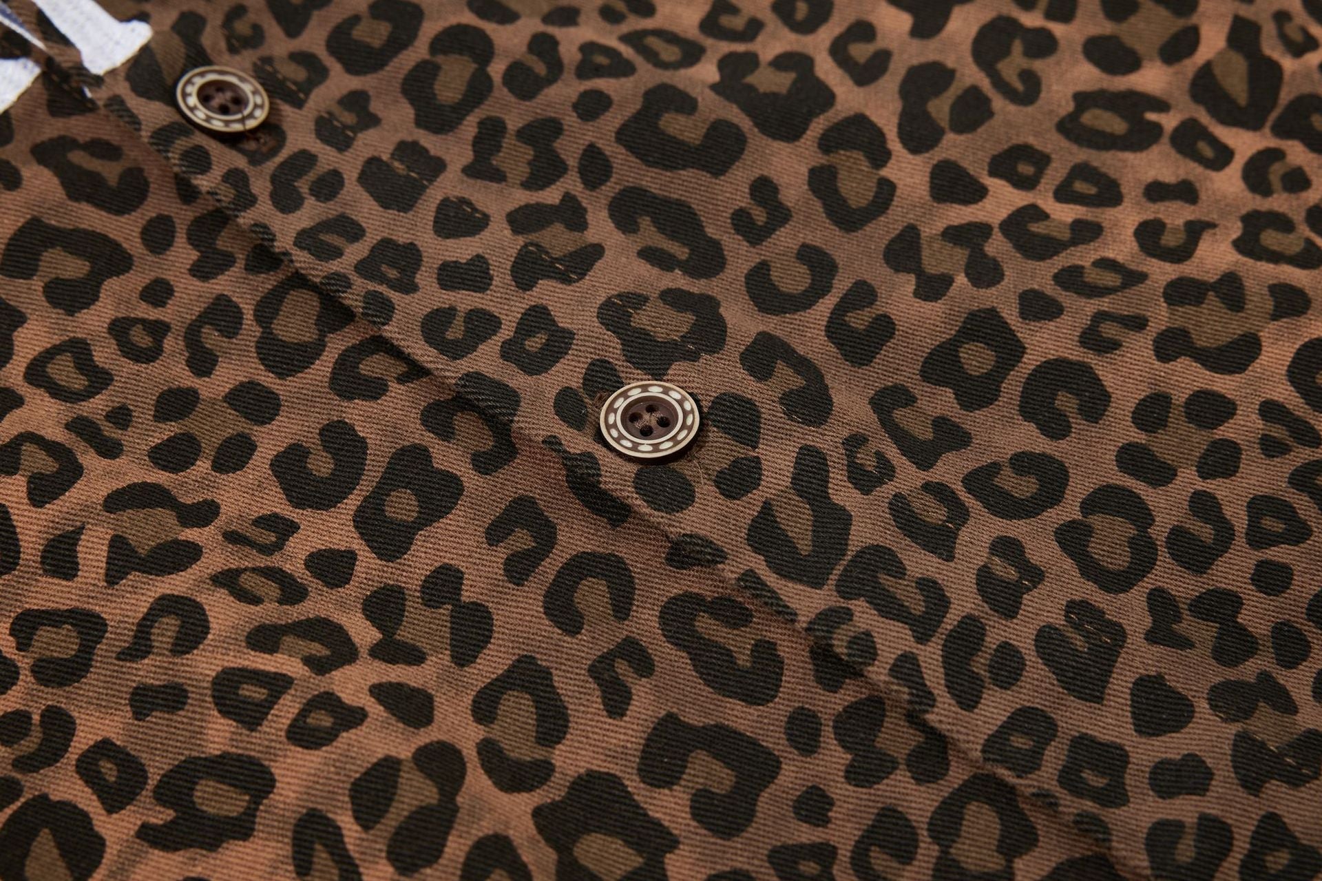 Leopard Heart Patch Short Sleeve Shirt