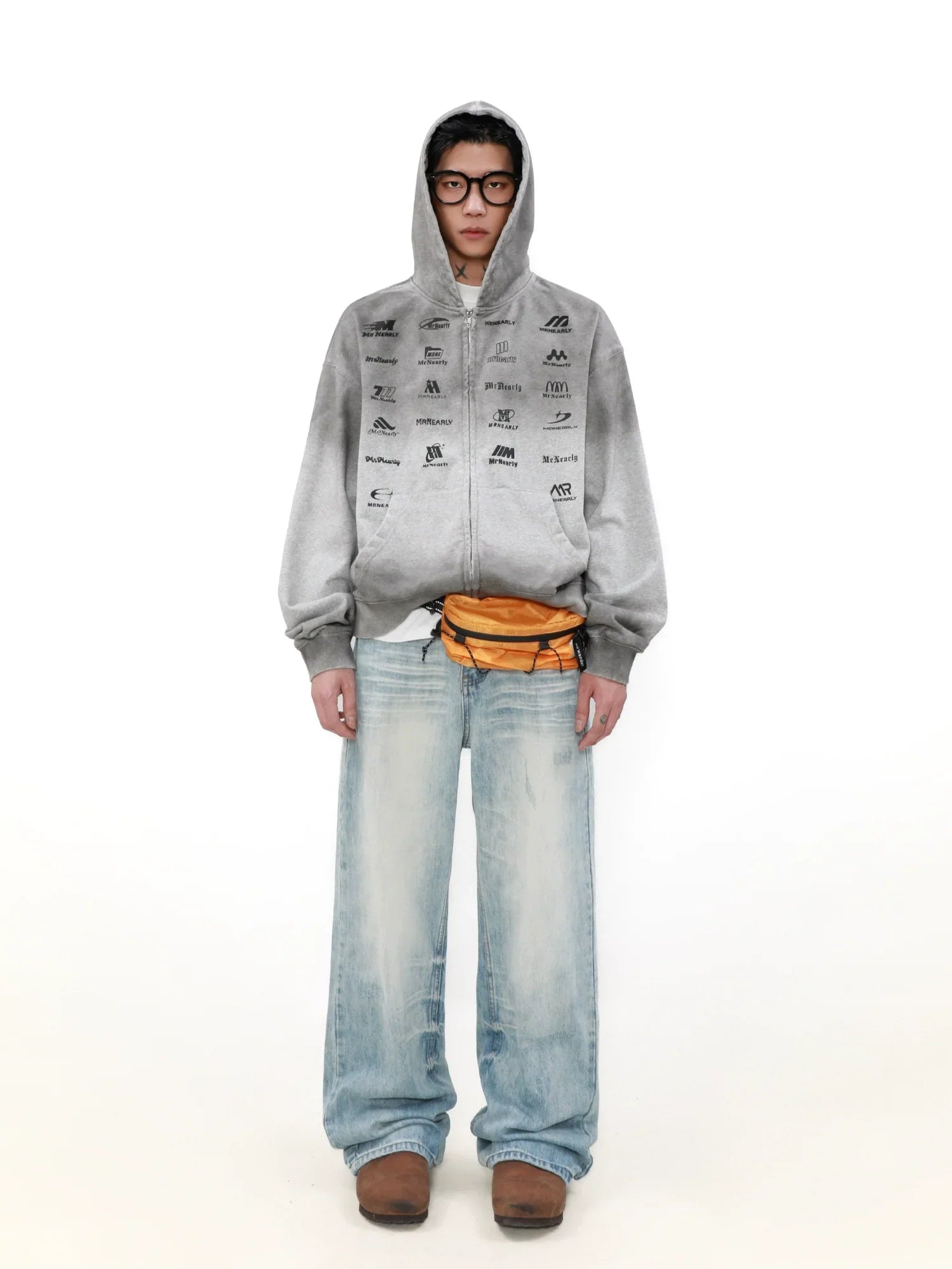 Heavyweight Cleanfit Print Zip-up Sweatshirt