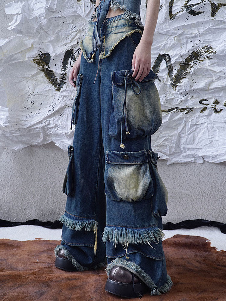 Heavy Craft Wide-Leg Denim Jeans