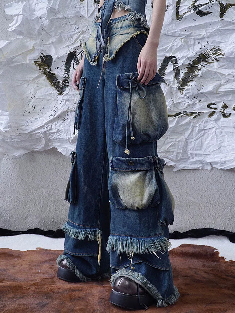 Heavy Craft Wide-Leg Denim Jeans