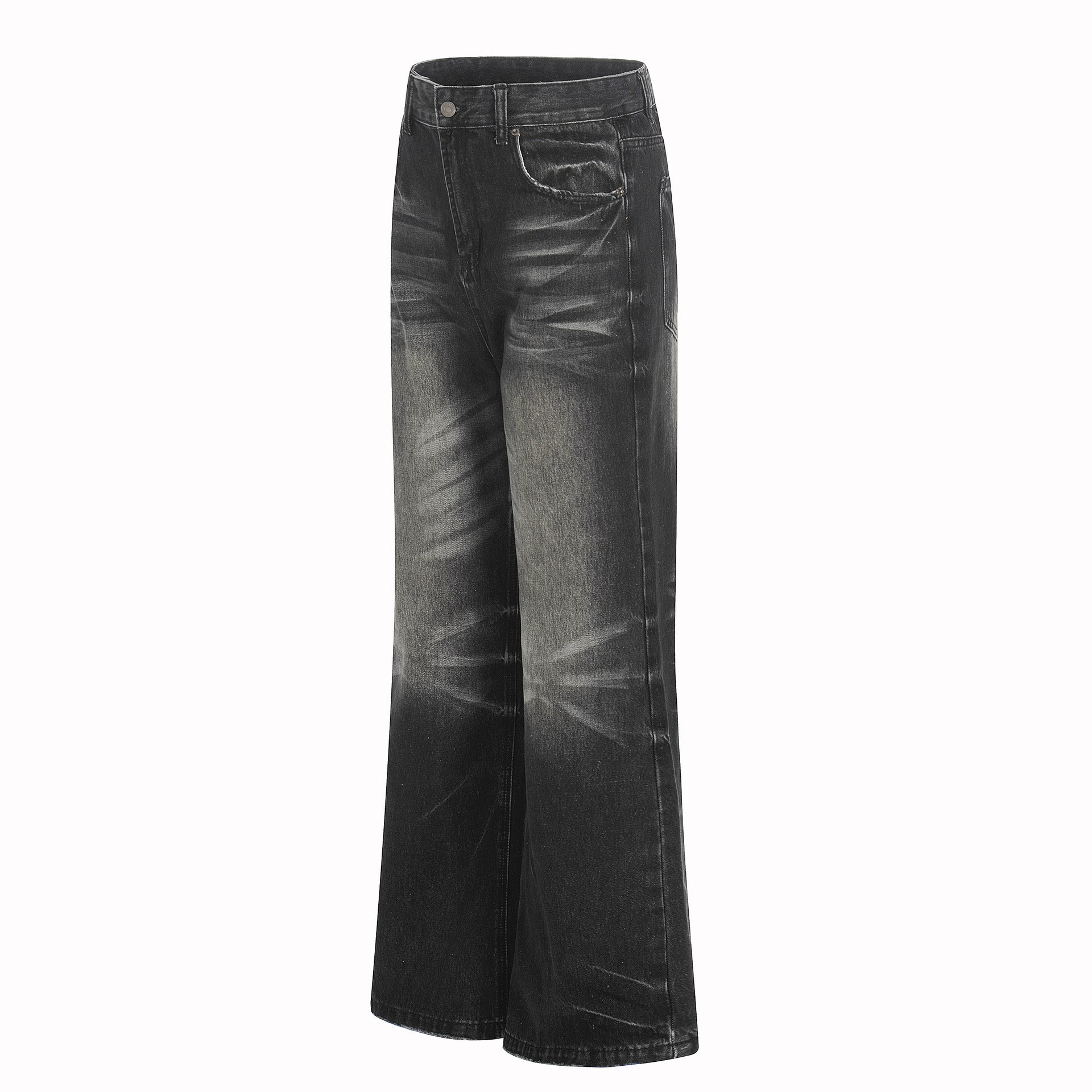 Washed Whiskers Flare Denim Jeans