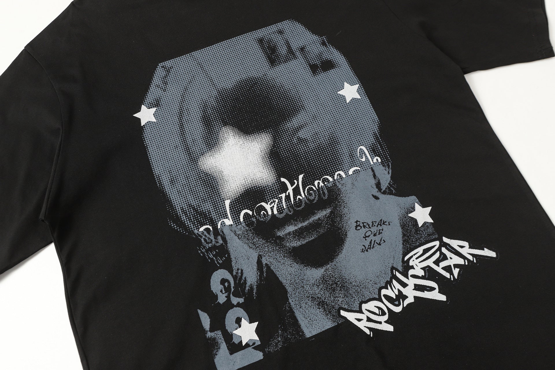 Oversize Portrait Print Short Sleeve T-Shirt