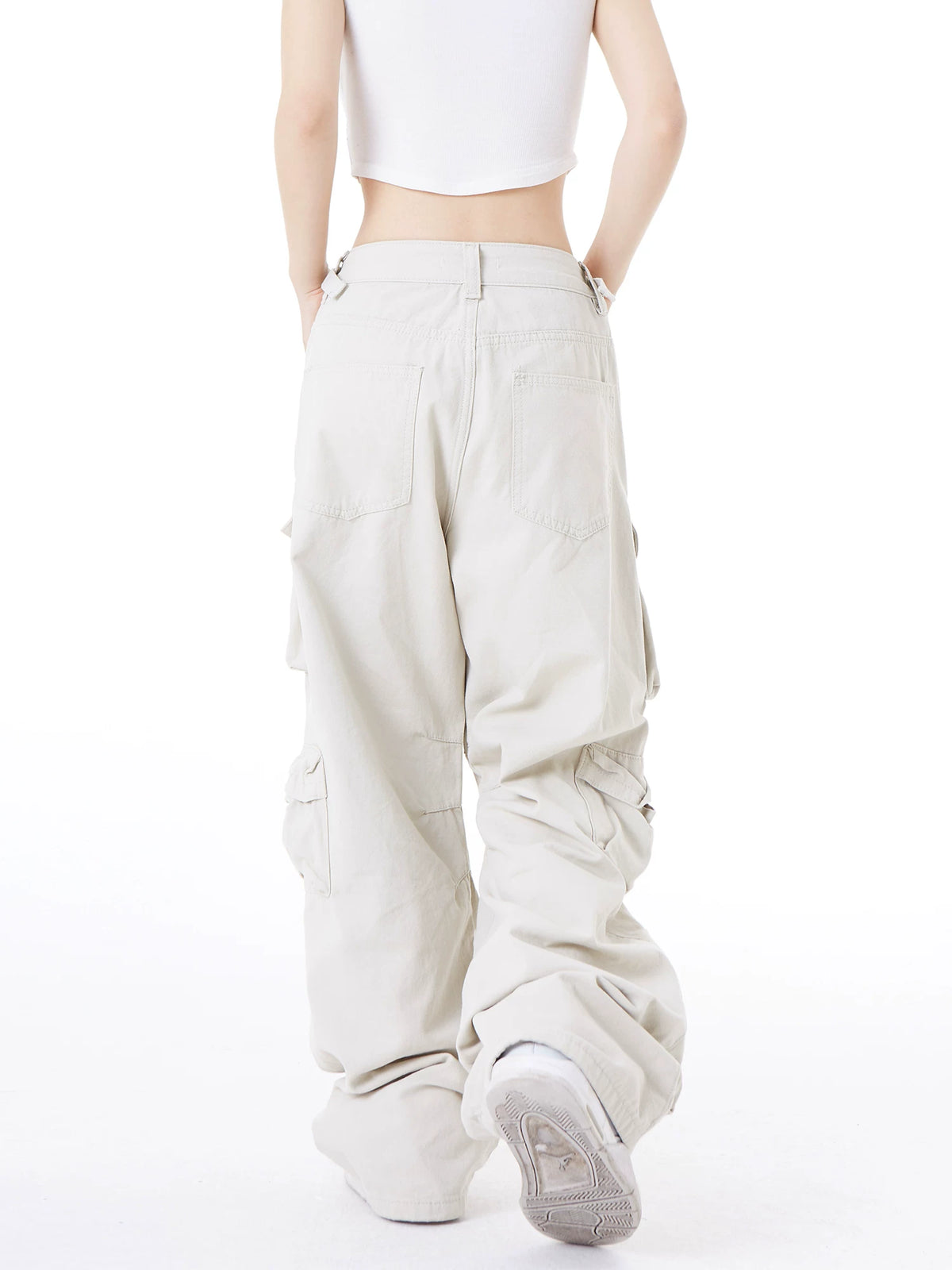 Pantalon cargo large multipoches