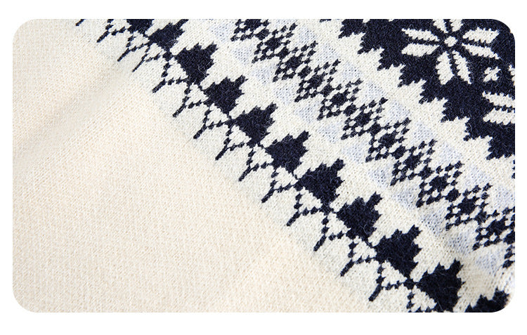 Christmas Knitwear Half-Zip Knitwear Pullover Sweater