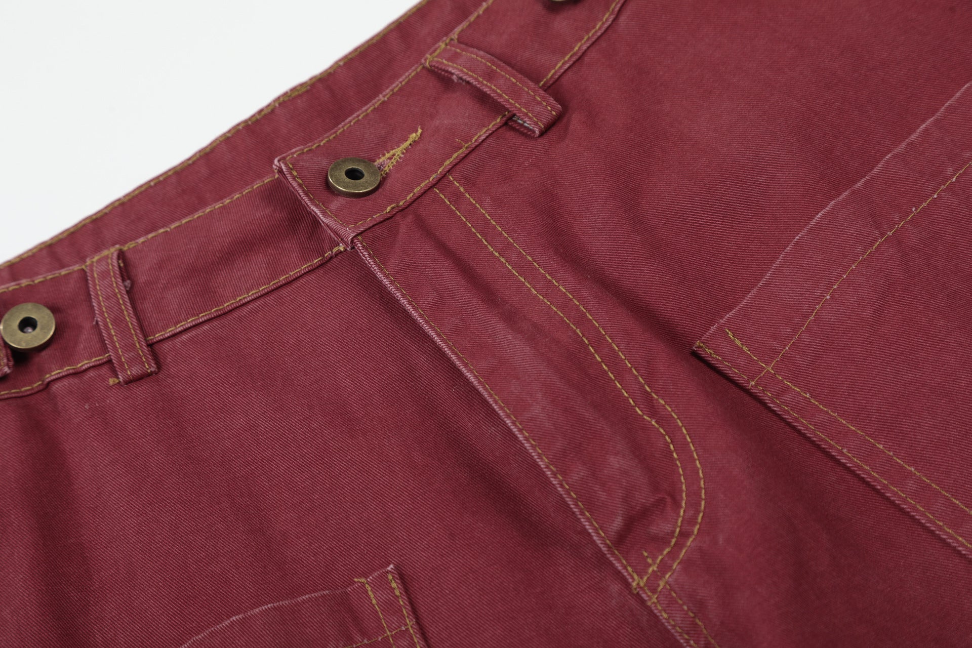 Washed Paint Studs Wide Leg Pants