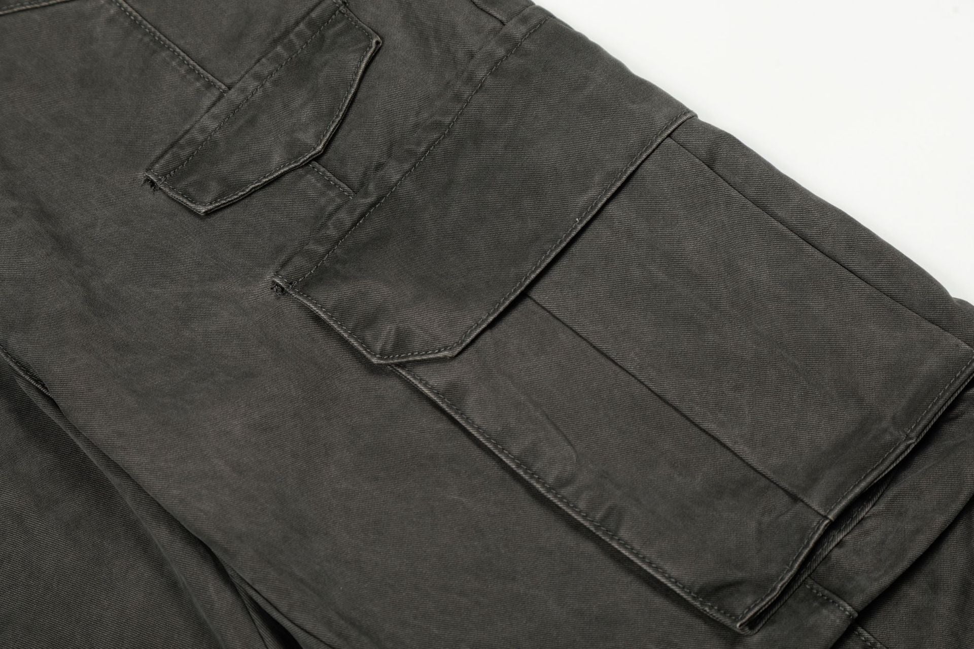 Multi Pocket Studs Wide Leg Cargo Pants