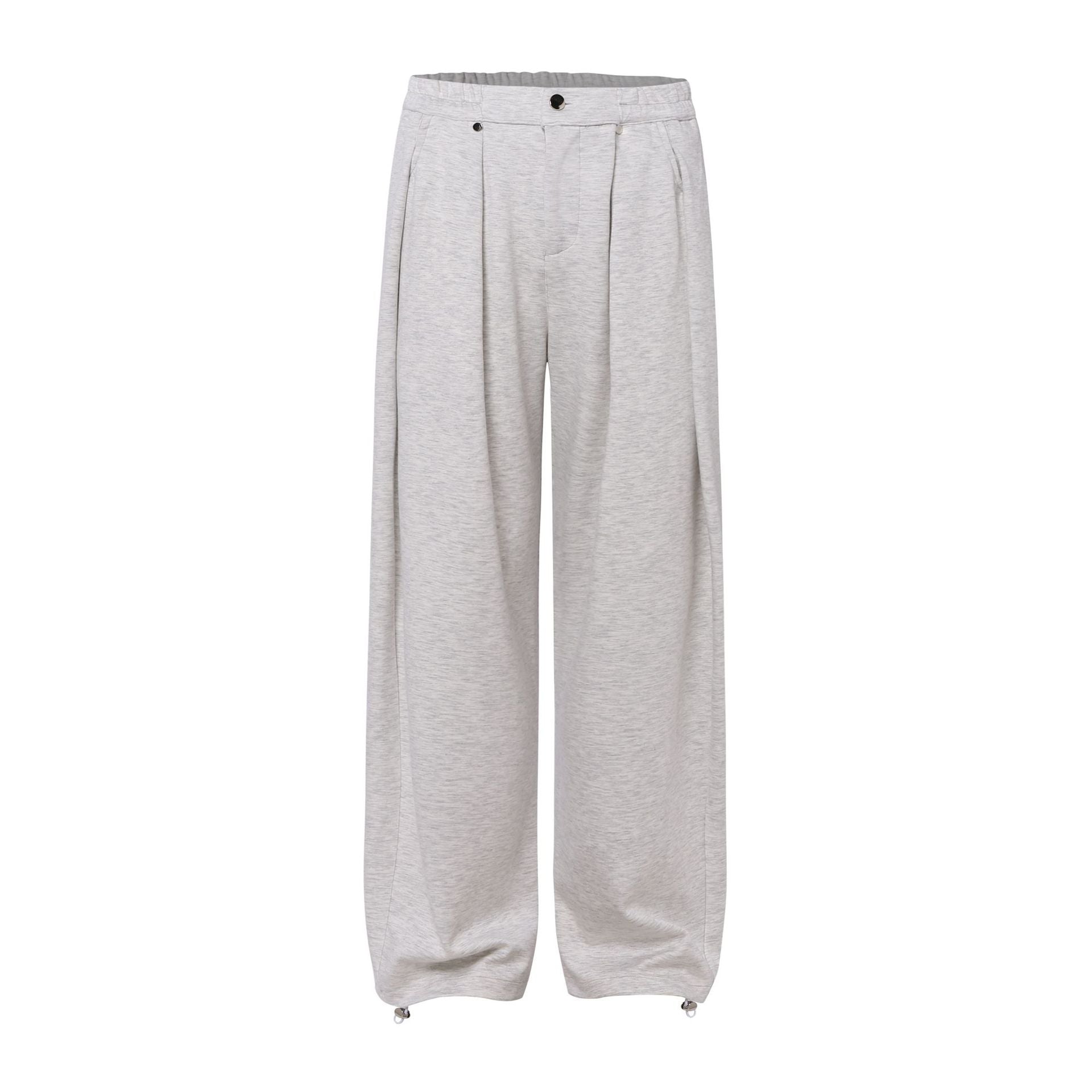 Pleats Draped Straight Sweatpants