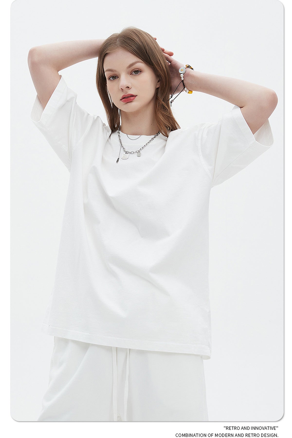 Oversize Washed Short-sleeve-T-shirt & Washed Short Sweatpants Setup