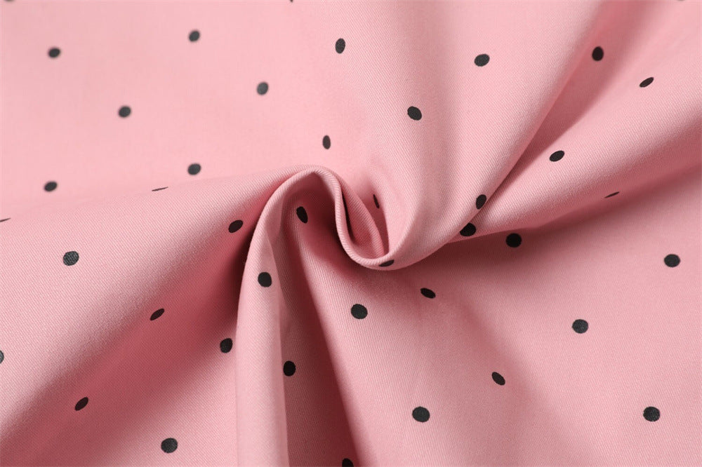 Chemise décontractée à pois croisés