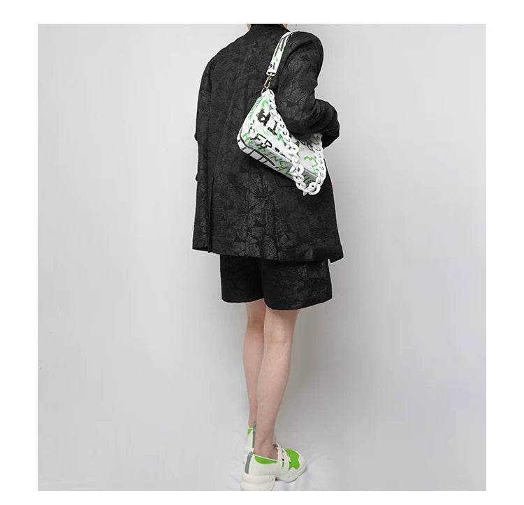 Graphic Design Chain Shoulder Bag