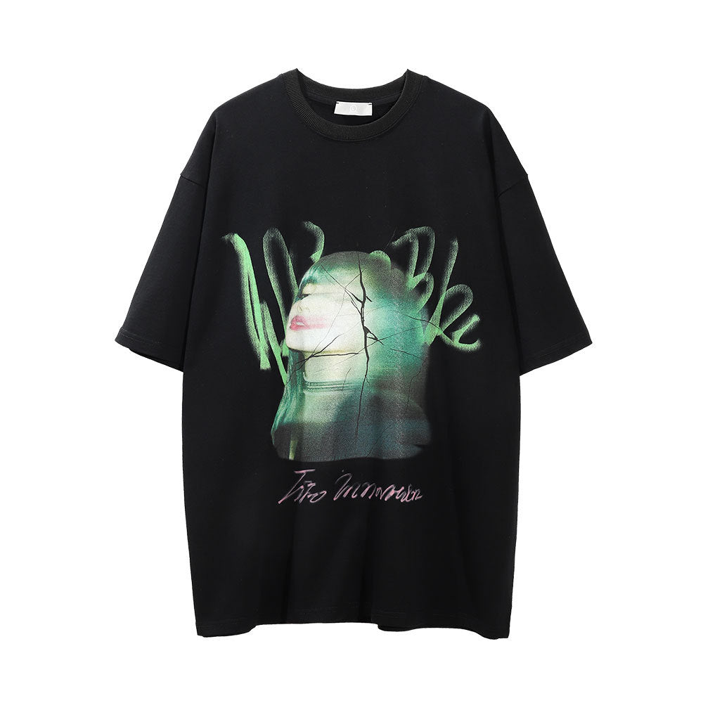 T-shirt gothique délavé pour fille