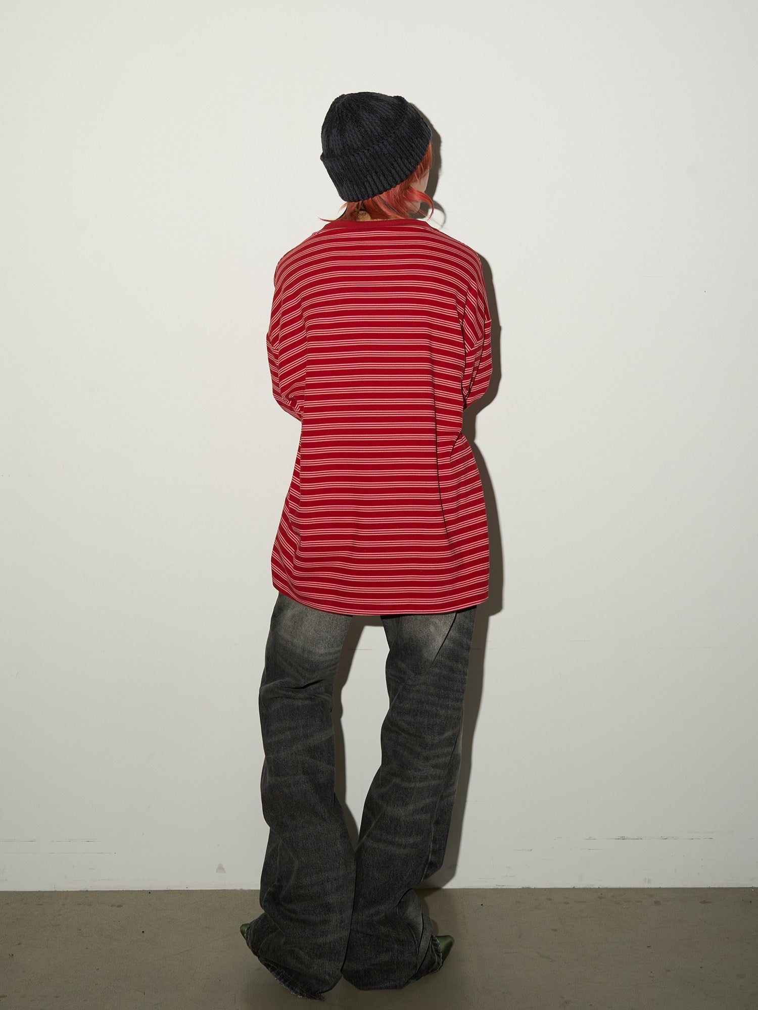 Contrast Stripe Long Sleeve T-Shirt