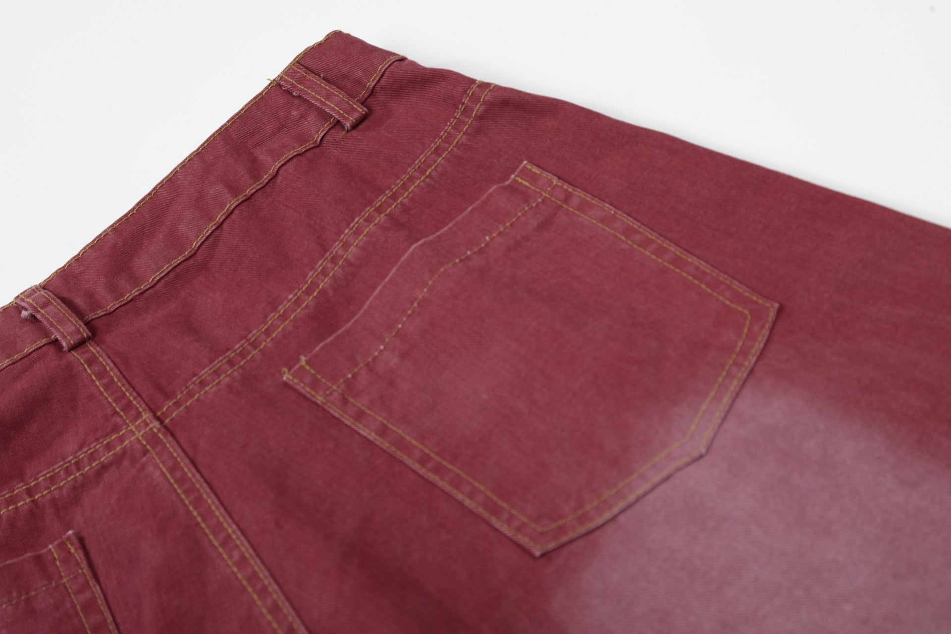 Washed Paint Studs Wide Leg Pants