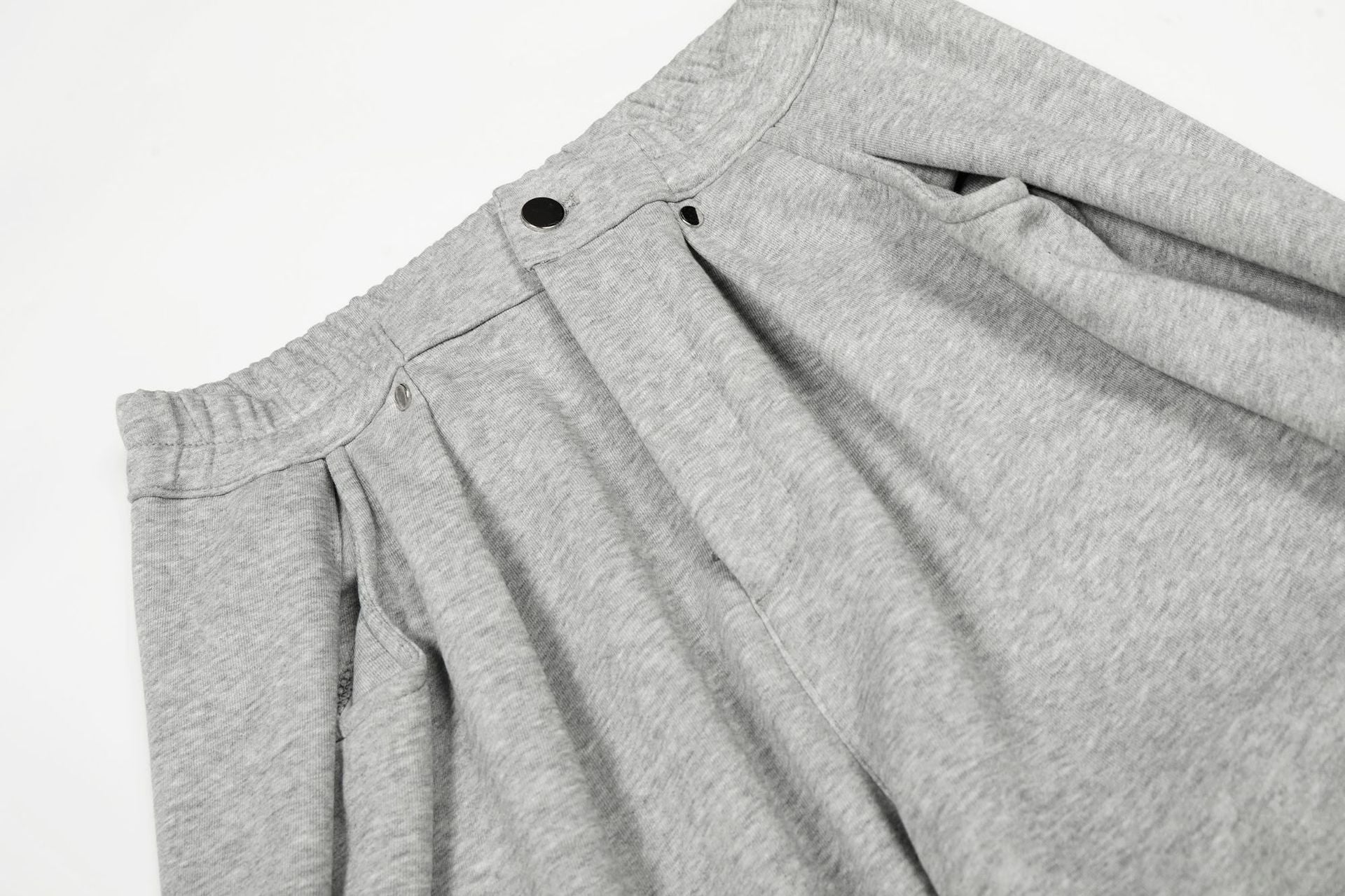 Pleats Wide Leg Sweatpants