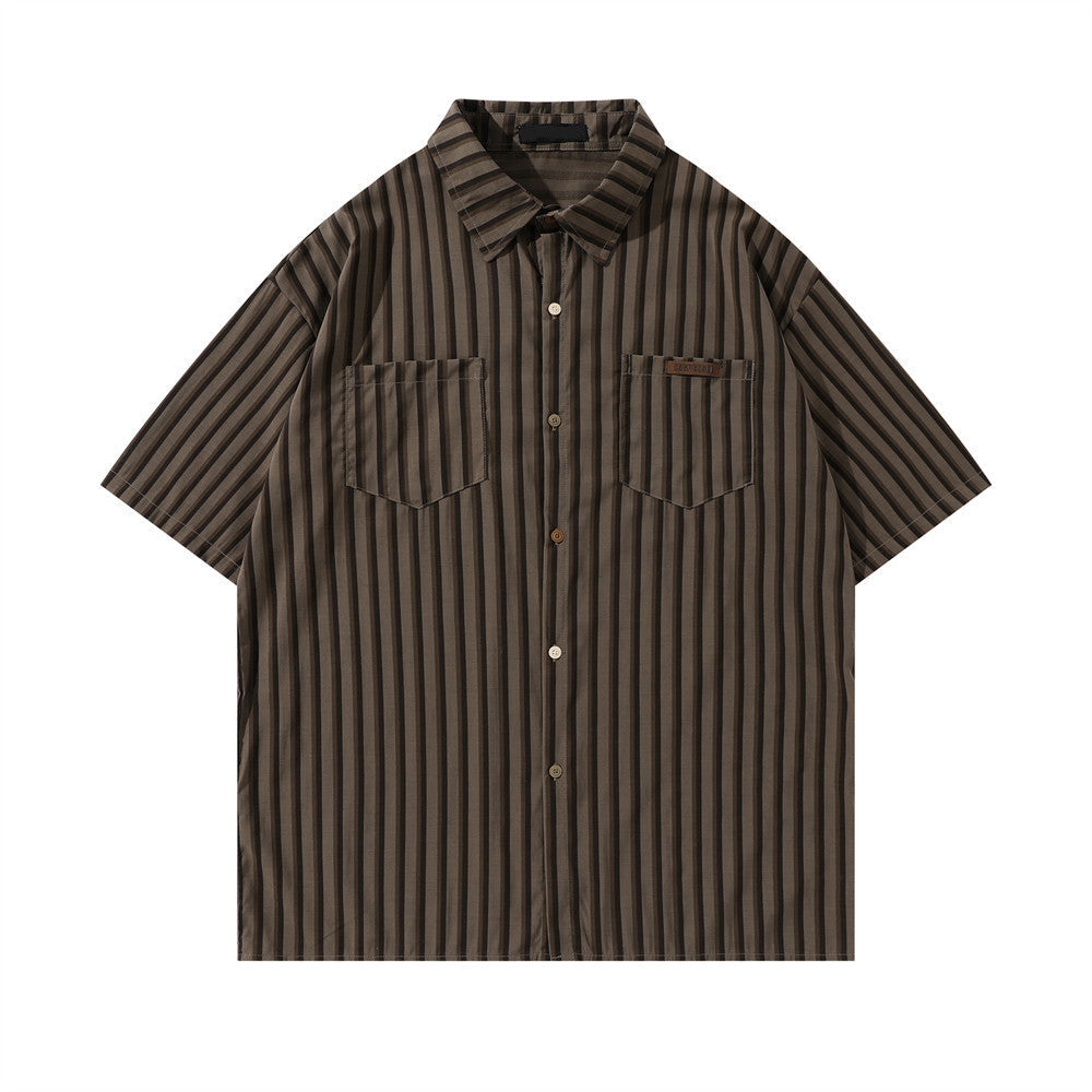 Retro Striped 2 Pockets Shirt - MADXMARX