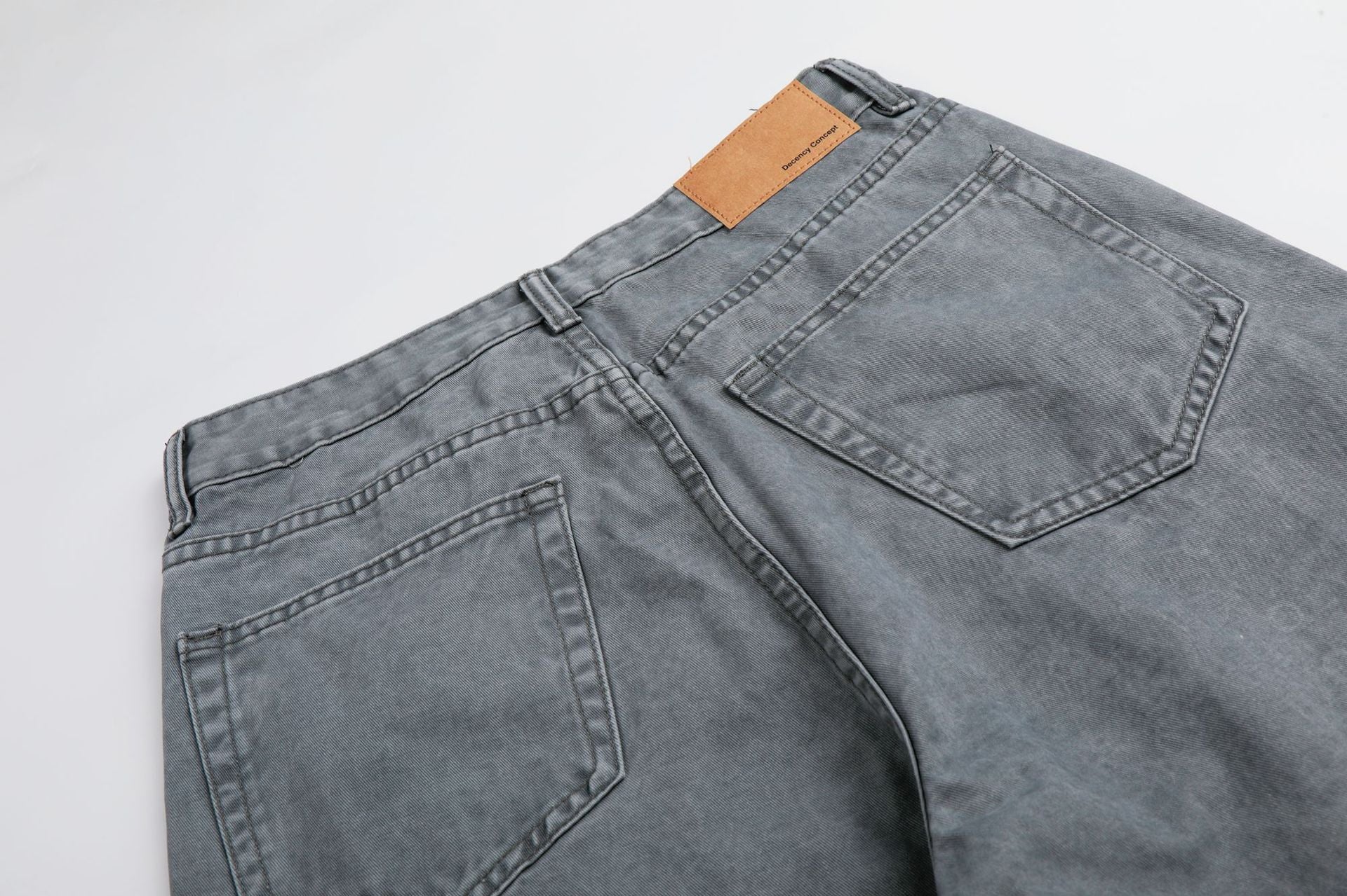 Washed Eyelet Wide Leg Denim Jeans