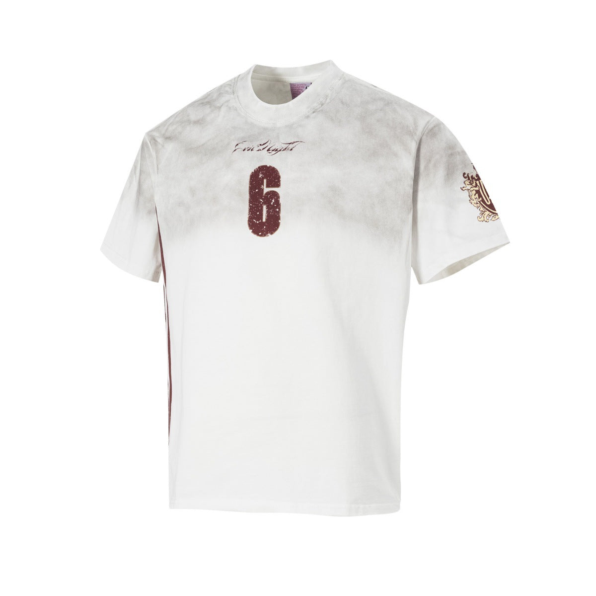 Spray Paint Number Print Short Sleeve T-Shirt