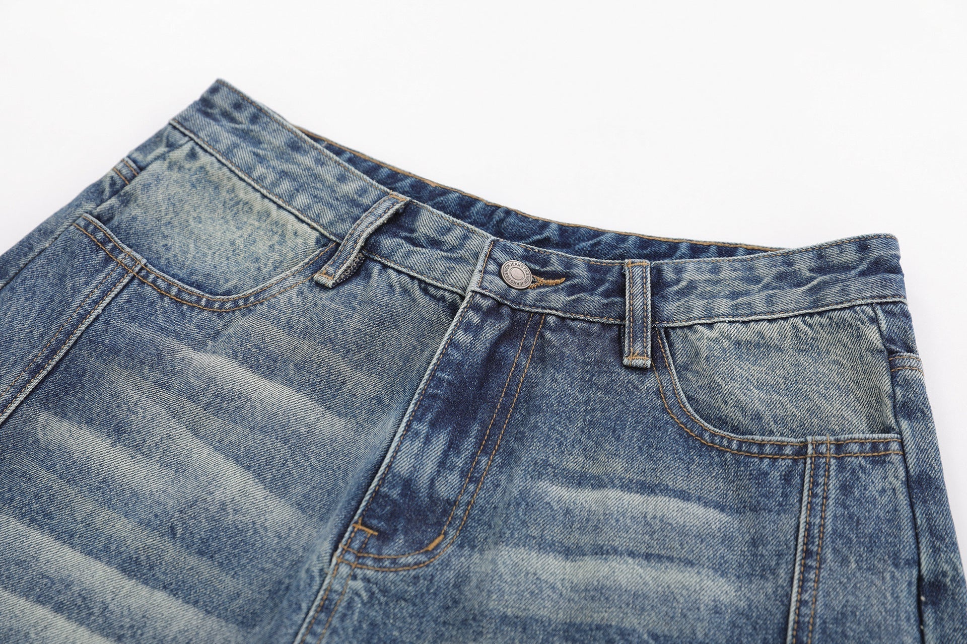 Denim Wash Wide Leg Jort