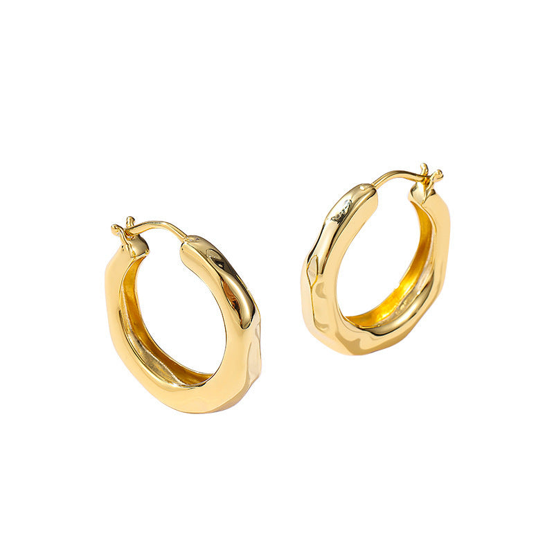 Chunky Oval Earrings Gold