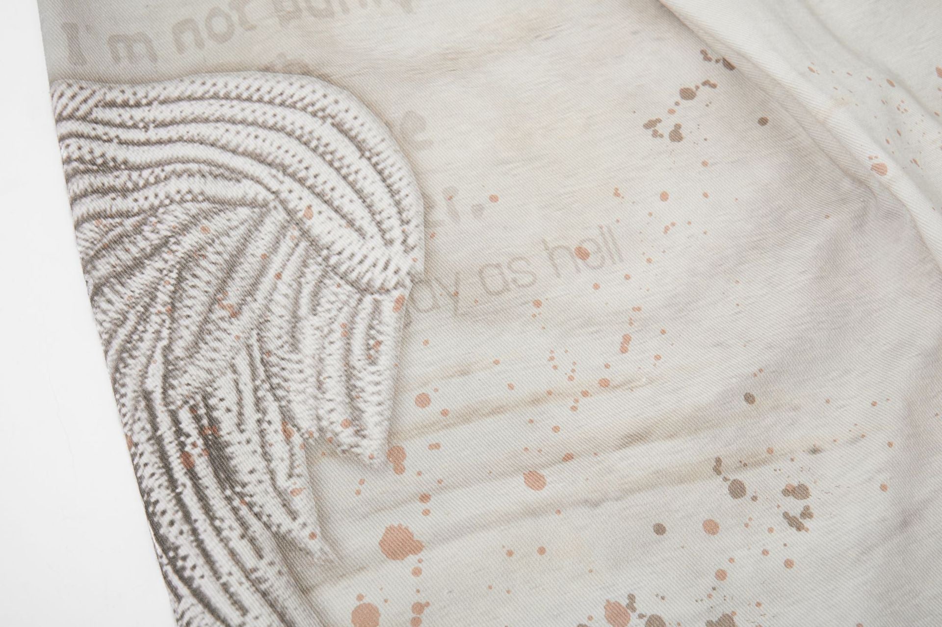 Studs Paint Wing Wide Leg Denim Jeans