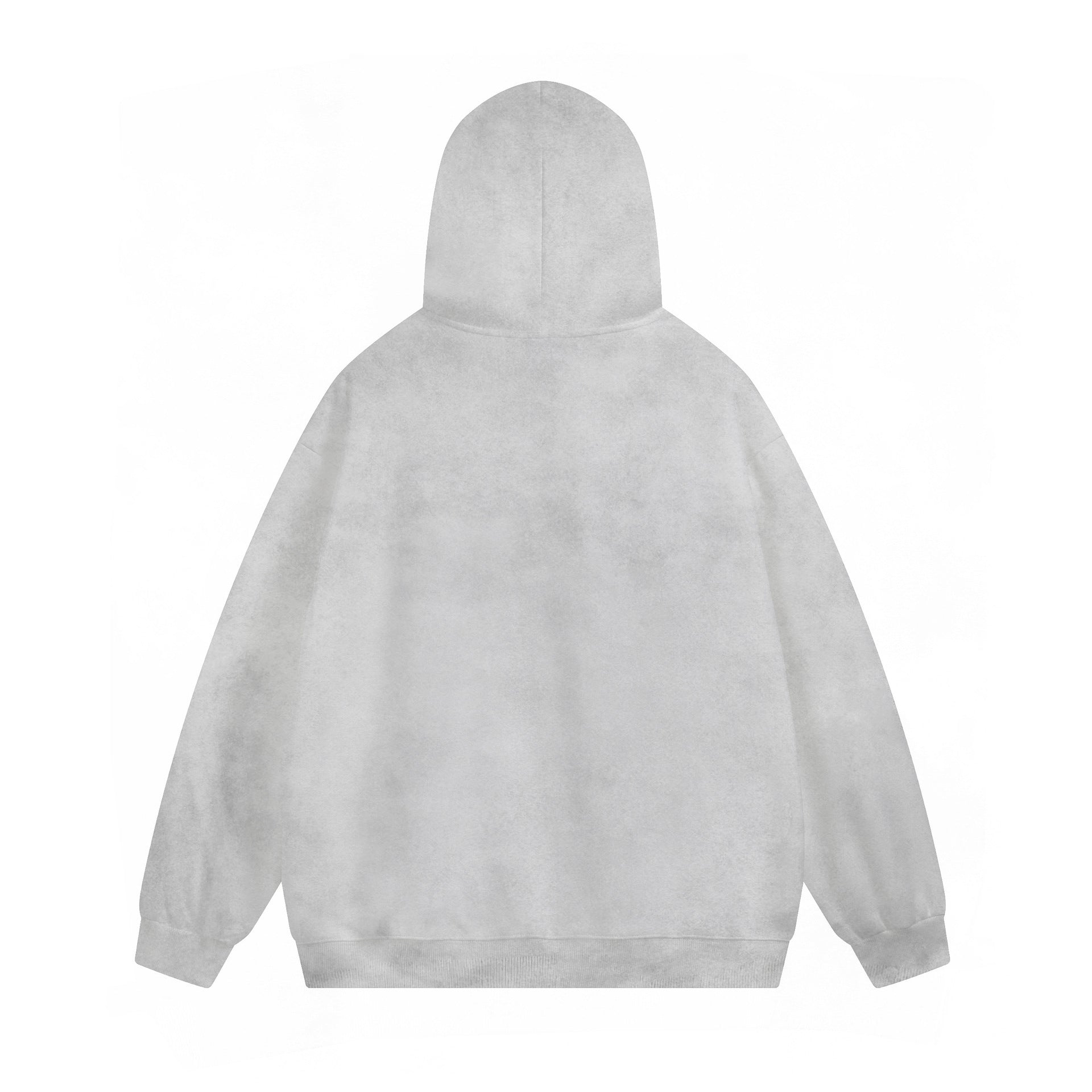 Washed Gradient Letter Print Oversize Pullover Hoodie