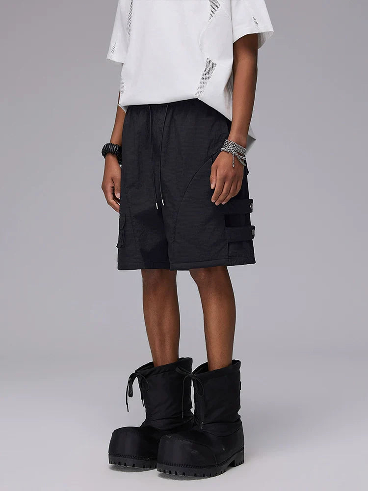 Multi Strap Functional Deconstructed Pocket Short