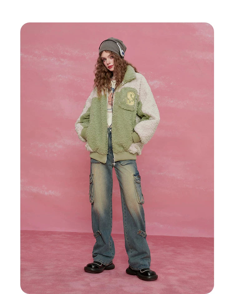 Colorblock High-Neck Puffer Jacket