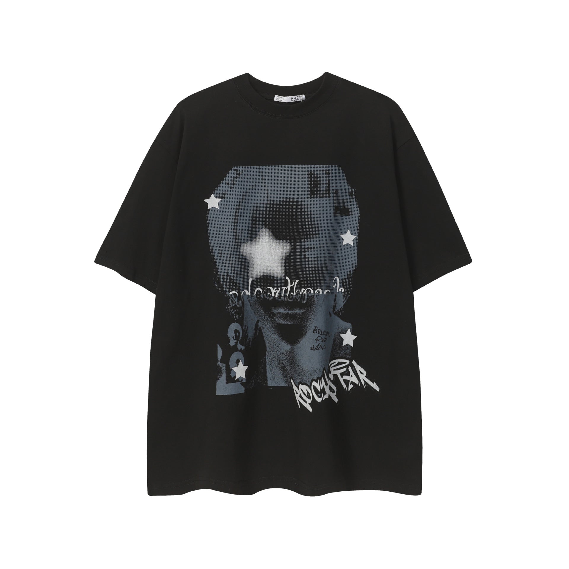 Oversize Portrait Print Short Sleeve T-Shirt