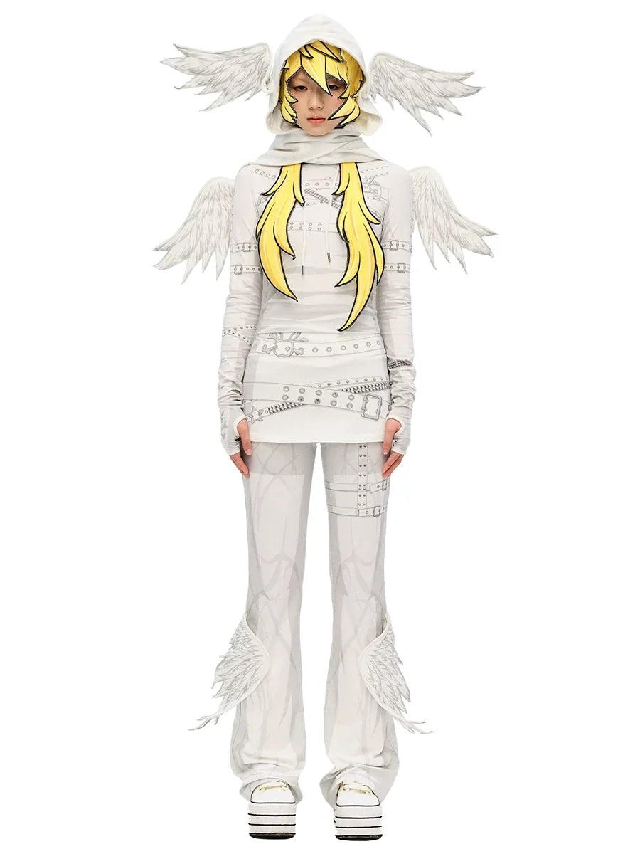 Wing Wrap Skirt Micro Flare Pants