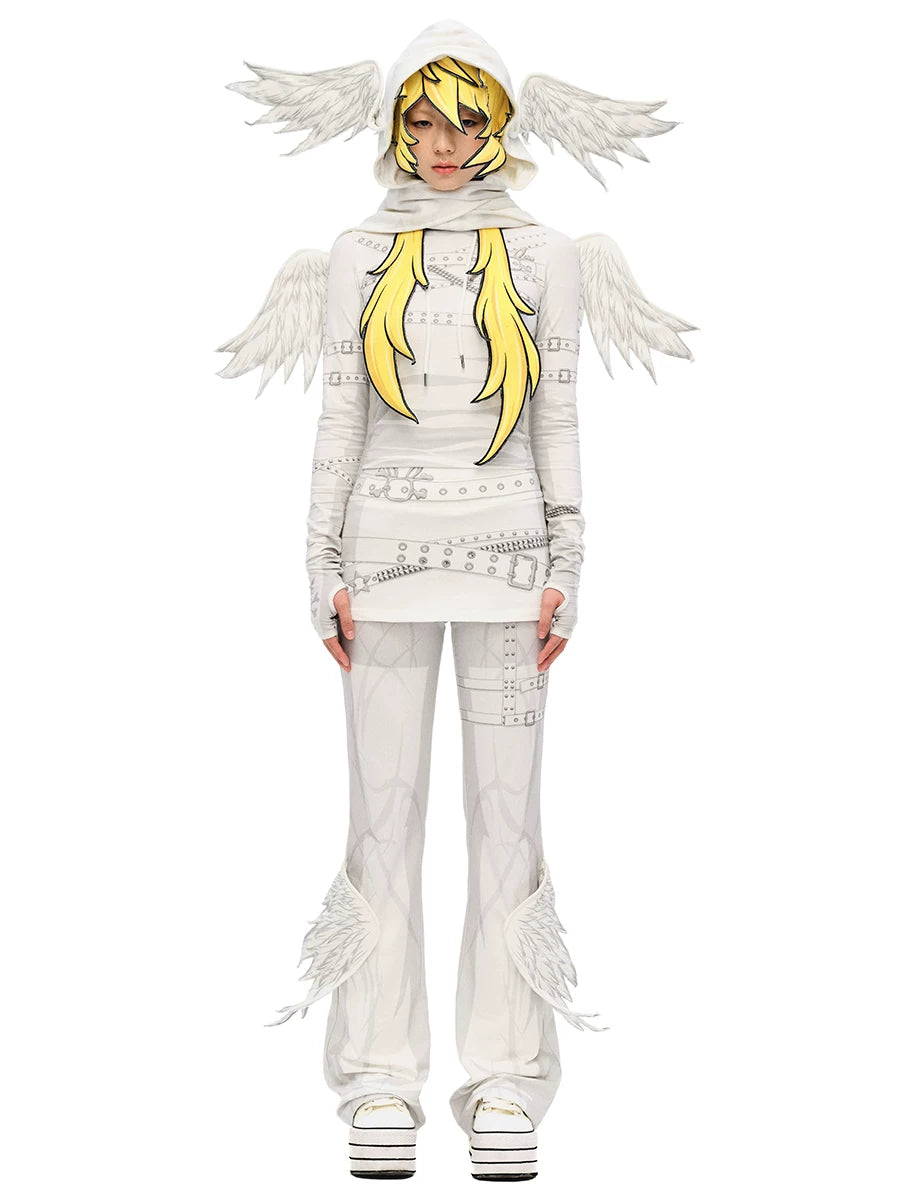 Wing Wrap Skirt Micro Flare Pants
