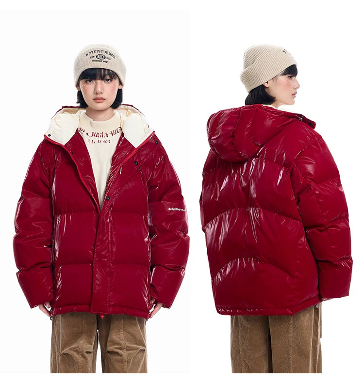 Oversize Hooded White Duck Down Jacket