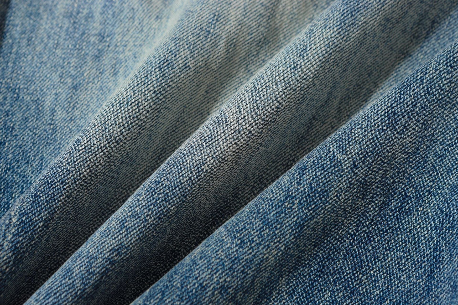 Washed Lightning Drawstring Denim Jort
