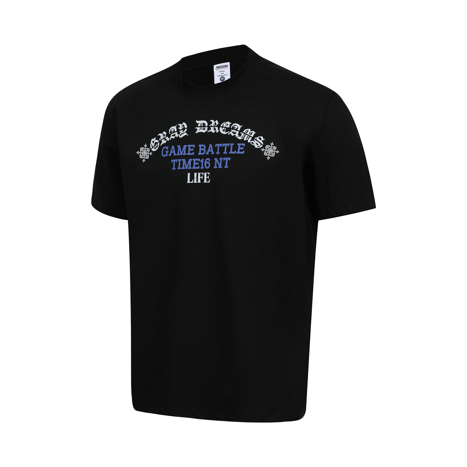 Gothic Letter Print Short Sleeve T-Shirt