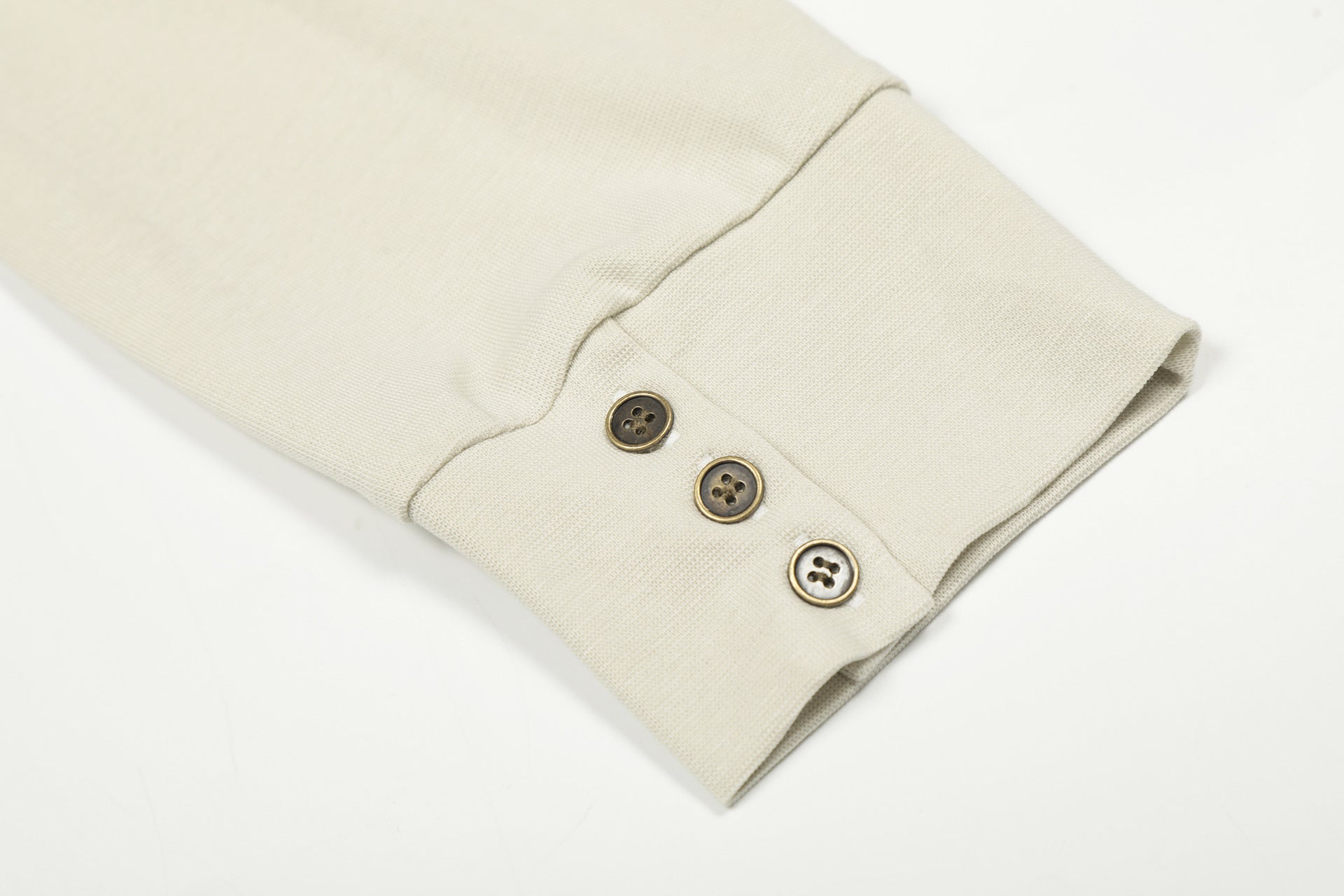 Henley Letter Studs Detail Long Sleeve T-Shirt